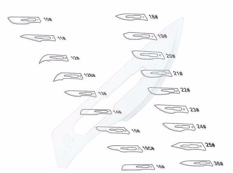 Disposable Sterile Surgical Scalpel With Plastic Handle