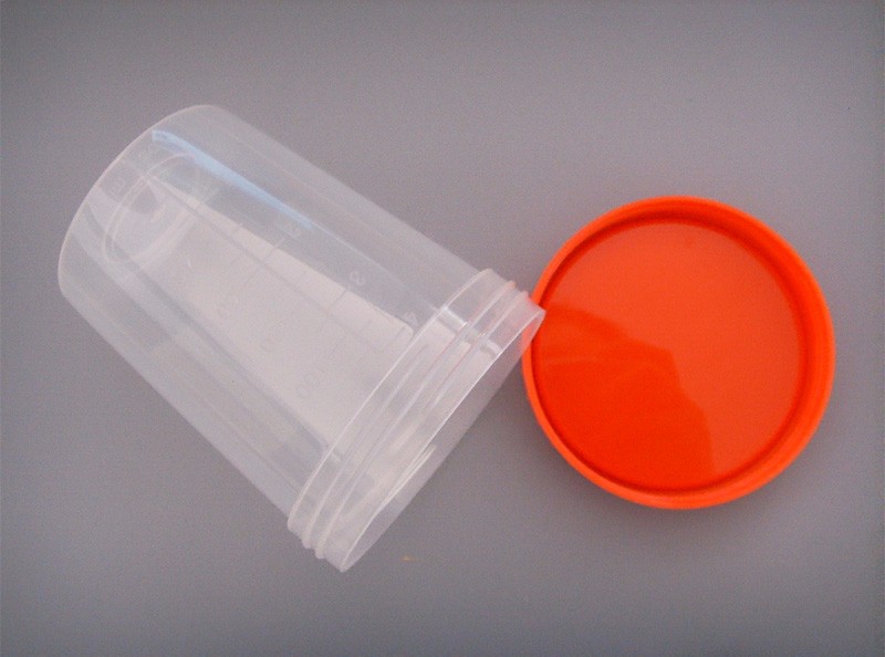 Disposable Plastic Urine Cup Container with Screw Cap